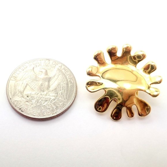 Authentic! Tiffany & Co Cummings 18k Yellow Gold Nickelodeon Abstract Earrings - Picture 4 of 9